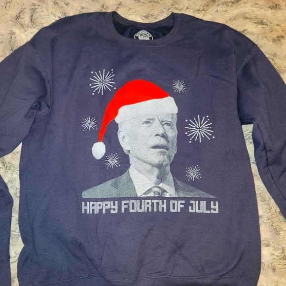 4th of July Biden Sweatshirt by Shithead Steve - Picture 1 of 2